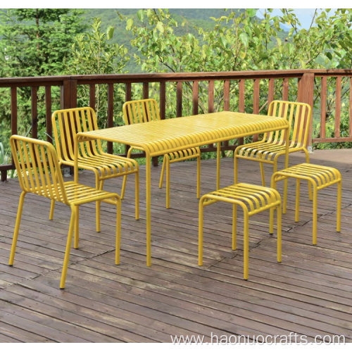 Modern outdoor balcony tables and chairs iron outdoor